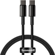 Baseus Tungsten Gold Fast Charging Data Cable Type-C (USB-C) 100 W 1 m Black - Dátový kábel
