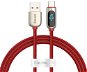 Baseus Display Fast Charging Data Cable USB to Type-C 5A 1m Red - Data Cable