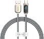Baseus Display Fast Charging Data Cable USB to Type-C 5 A 1 m Silver - Ladekabel - Datenkabel