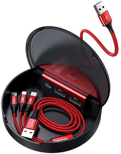 Baseus Car Sharing Charging Station Red - Power Cable - Main image