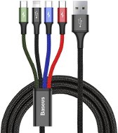Baseus Fast 4 in 1 Lightning + USB-C + 2x MicroUSB Cable 3.5A 1.2M Black - Data Cable