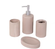 Bathroom Solutions sada 4 kusů béžová - Koupelnový doplněk