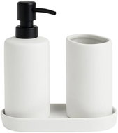 Bathroom Solutions Ply, ceramic dispenser and cup, white - Soap Dispenser