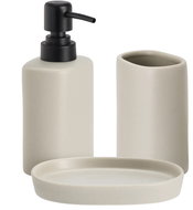 Bathroom Solutions Ply, ceramic dispenser and cup, beige - Soap Dispenser