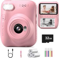 Bavytoy Pink camera with thermal print - Children's Camera