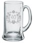 B. Bohemian Beer pint 0,5 l Jubilee 40 years motif flowers - Glass