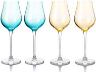 B.BOHEMIAN DION Sada sklenic na prosecco 250 ml Mix Blue and Yellow 4 ks - Sklenice