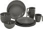 Kempingové nádobí Bo-Camp Tableware 100% Melamine 16 Parts Stone Grey - Kempingové nádobí