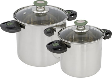 Bo-Camp Cookware set Elegance Compact 2 Stainless steel - Kempingové ...