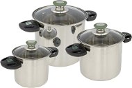 Bo-Camp Cookware set Elegance Compact 3 Stainless steel - Kemping edény
