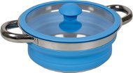 Bo-Camp Silicone Foldable Pan with Lid, Blue - Pot