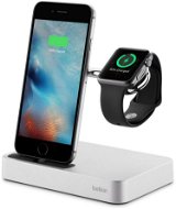 Valet Belkin Charge Dock Apple Watch + iPhone számára, ezüst - Töltőállvány