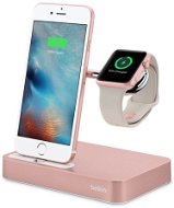Valet Belkin Charge Dock Apple iPhone + Watch számára, rózsaszín arany - Töltőállvány