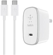 Belkin USB-C-Netzladegerät mit USB-C-/USB-C-Kabel - Schwarz/Silber - Netzladegerät