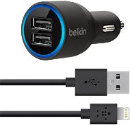 Belkin Dual Ladegerät mit Lightning-/USB-Kabel (10 Watt/2.1A je Anschluss) - Auto-Ladegerät