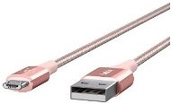 Belkin Premium Kevlar USB-A 2.0 /microUSB adatkábel, 1.2m, rózsaszín - Adatkábel