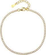 BEALIO 14492 Stříbrný náramek Tenisový 1 linka 2 mm zlacený (Ag 925/1000, 3,36 g) - Bracelet