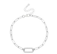 BEALIO 13895 Stříbrný náramek Paperclip (Ag 925/1000, 3,53 g) - Bracelet