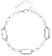 BEALIO 13891 Stříbrný náramek Paperclip (Ag 925/1000, 5,23 g) - Bracelet