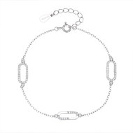 BEALIO 14400 Stříbrný náramek Paperclip (Ag 925/1000, 1,67 g) - Bracelet