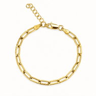 BEALIO 14481 Stříbrný náramek Paperclip zlacený (Ag 925/1000, 3,93 g) - Bracelet