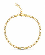 BEALIO 14485 Stříbrný náramek Paperclip zlacený (Ag 925/1000, 2,95 g) - Bracelet