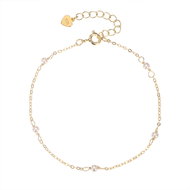 BEALIO 14398 Stříbrný náramek Říční perla zlacený (Ag 925/1000, 0,78 g) - Bracelet