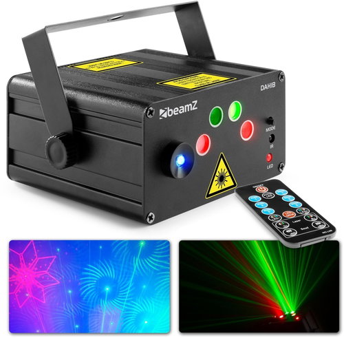 BeamZ Dahib Double RG Gobo Laser System with RGBW LEDs - Lighting Effect - Main image