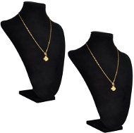 Flanelový stojan na náhrdelníky a retiazky, čierny, 23 × 11,5 × 30 cm, 2 ks - Stojan na šperky