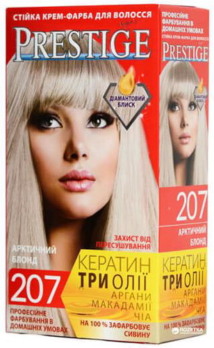 Vip's Prestige Permanent Cream Hair Colour 207 Ice Blonde 115 ml - Hair Dye - Main image