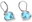 Earrings heart surgical steel SD750, turquoise