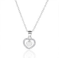 BEALIO 14211 Silver Heart Necklace, 40+5cm (Ag 925/1000; approx. 2.34g) - Necklace