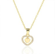 BEALIO 14212 Gold-Plated Silver Heart Necklace, 40+5 cm (Ag 925/1000; ? 2.34g) - Necklace