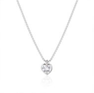 BEALIO 14214 Silver Heart Necklace, 40+5cm (Ag 925/1000; ≈1.98g) - Necklace