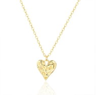 BEALIO 14217 Silver Heart Necklace, Gold-Plated, 40+5cm (Ag 925/1000; ? 2.04g) - Necklace