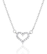 BEALIO 14289 Silver Heart Necklace, 40+5 cm (Ag 925/1000; approx. 1.68g) - Necklace