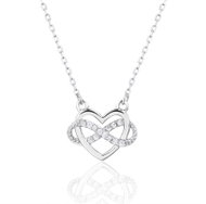 BEALIO 14295 Silver Heart and Infinity Necklace, 40+5cm (Ag 925/1000; ? 1.87g) - Necklace