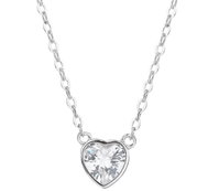BEALIO 09504 Silver Heart Necklace 7mm Brilliant, 40+5cm (Ag 925/1000; ? 1.88g) - Necklace