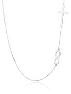 BEALIO 13916 Silver Necklace with Cross and Infinity, 40+5 cm (Ag 925/1000; ? 2.30g) - Necklace