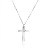 BEALIO 14537 Silver Cross Necklace, 40+5cm (Ag 925/1000; ? 2.16g) - Necklace