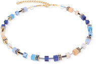 COEUR DE LION GeoCUBE Iconic Azure Glow Gold 2838/10-1007 - Necklace