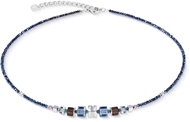 COEUR DE LION Wave Cube Flow Silver-Blue 3044/10-0712 - Necklace