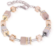 COEUR DE LION GeoCUBE Agate & Haematite Grey-Gold 4017/30-1216 - Bracelet