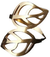 STYLE4 Prsten Leaf, zlatá ocel - Ring