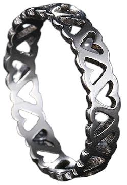 STYLE4 Ring Hearts, silver steel, 50 - Ring - Main image