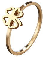 STYLE4 Four-leaf clover ring Uma, golden steel, 50 - Ring