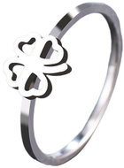 STYLE4 Four-leaf clover ring Uma, silver steel, 62 - Ring