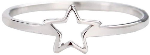 STYLE4 Star Star ring, silver steel, 59-60 - Ring - Main image