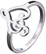 STYLE4 Heart ring Violino, silver steel, 57 - Ring