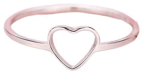 STYLE4 Heart Contour Ring, silver steel, 57 - Ring - Main image